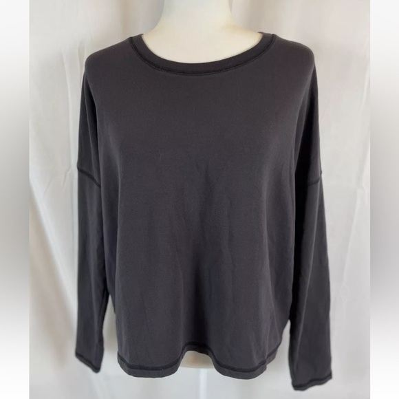 Madewell MWL Superbrushed Easygoing Sweatshirt Crew Neck Long Sleeve Gray Sz. M - Picture 15 of 16